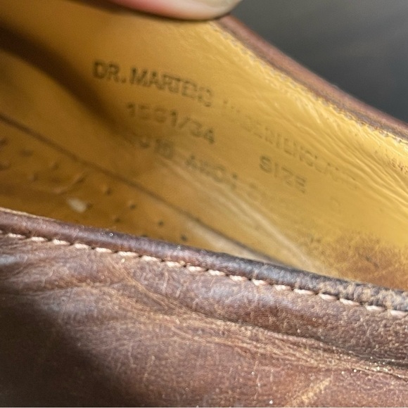 Vintage Dr Martens 1561 4 eye Oxford Crazy Horse Brown Made in England US Sz 8